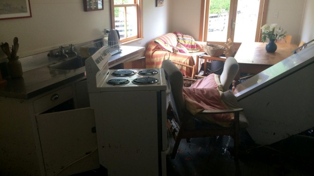 The force of the water picked up and tossed around furniture and appliances.